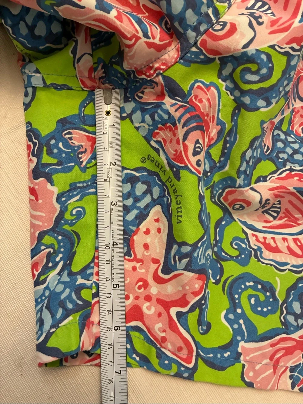 Vineyard Vines Pink, Blue & Lime Fish Print Shorts